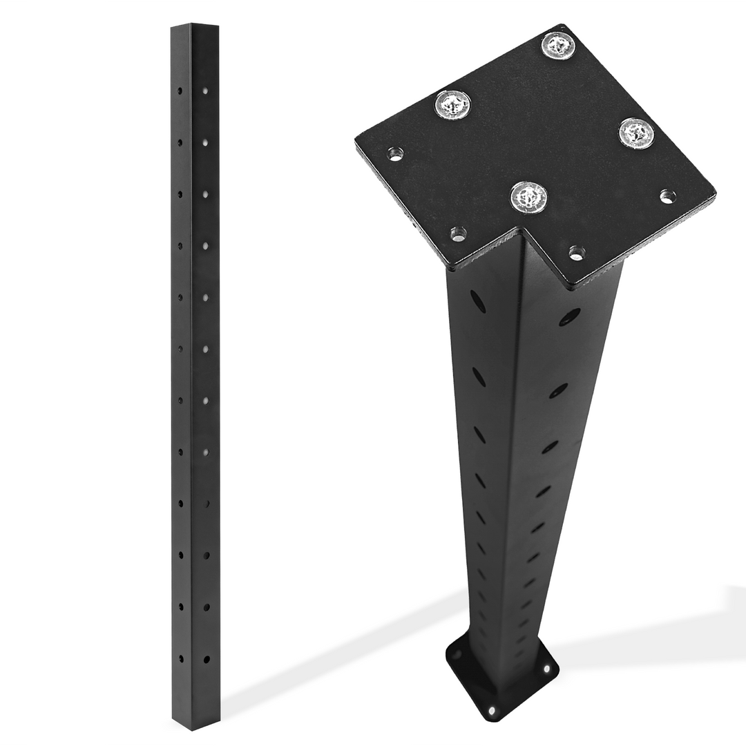 Corner Aluminum Post Black with 3 side Holes